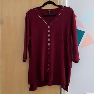 Roz & Ali Maroon Sweater